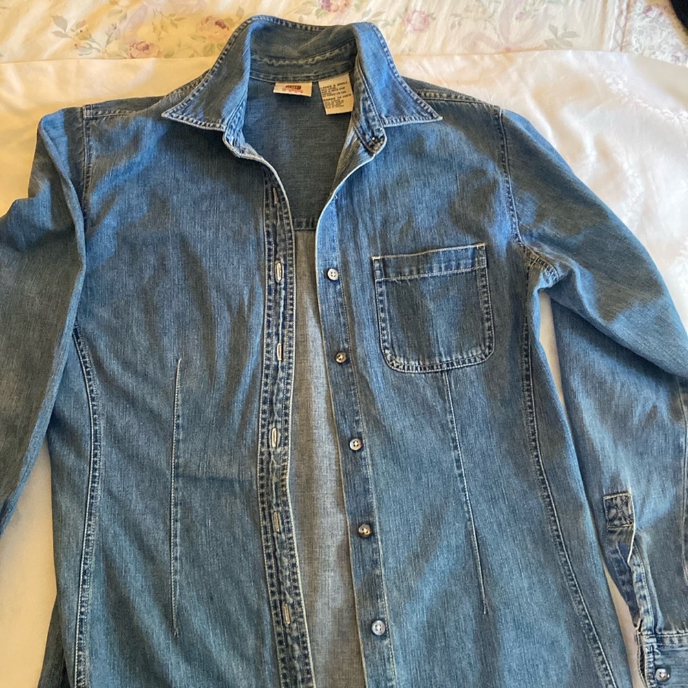 Fitted Denim Blouse